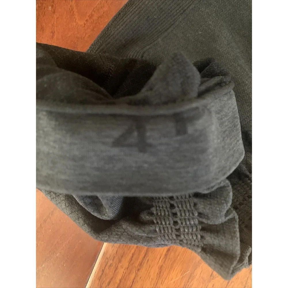 Lululemon Yoga Leggings | Size 4 In the Flow Charcoal Grey Crop Rouched Seamless